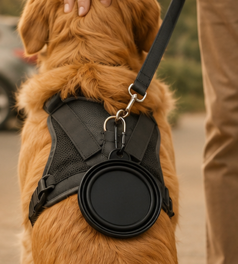 PluffCup portable dog water and food bottle by Pluffz